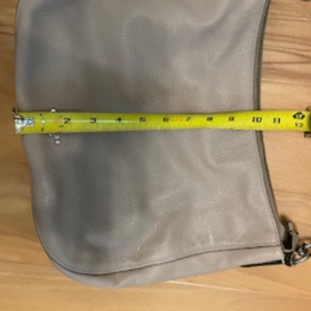 Coach, grey hobo, pebble, leather shoulder bag, Harley with silver trim - Picture 5 of 13